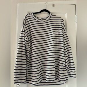 Black and white striped Aerie sweatshirt